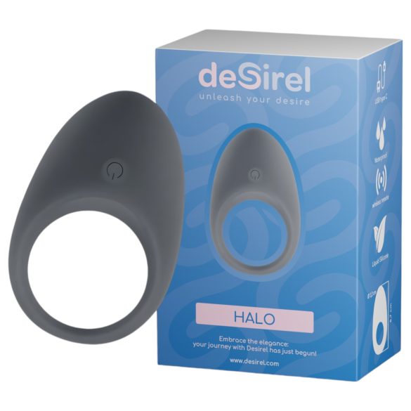 Desirel Halo - gudrs, vibrācijas gredzens vīriešiem (melns)