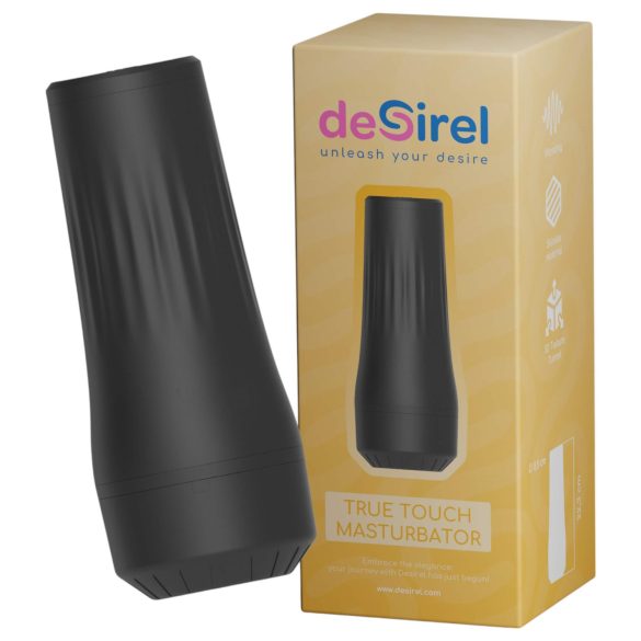 Desirel True Touch - dabīgs vibrējošs mākslīgais vagīna (dabisks-melns)