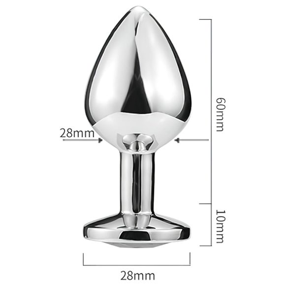 Sunfo anālais spraudnis metāla ar sirds formas zeltainu akmeni sudraba