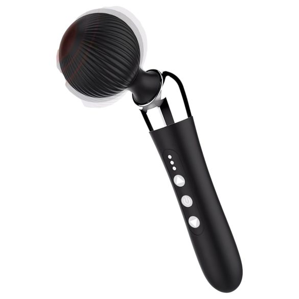 Lokanā, uzlādējama masāžas vibrators (melns)