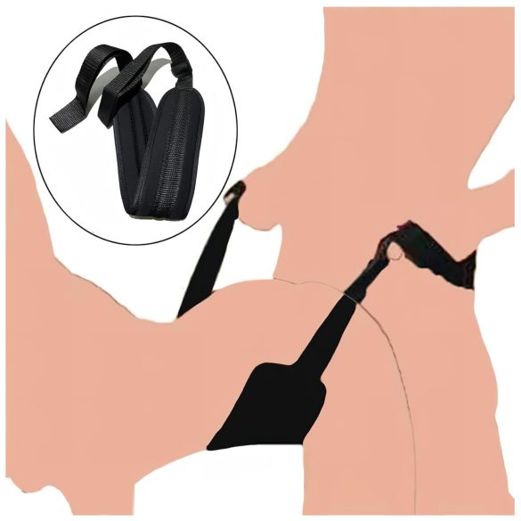 Lonely - Pieaugušo BDSM ķermeņa stiprinājums (melns)