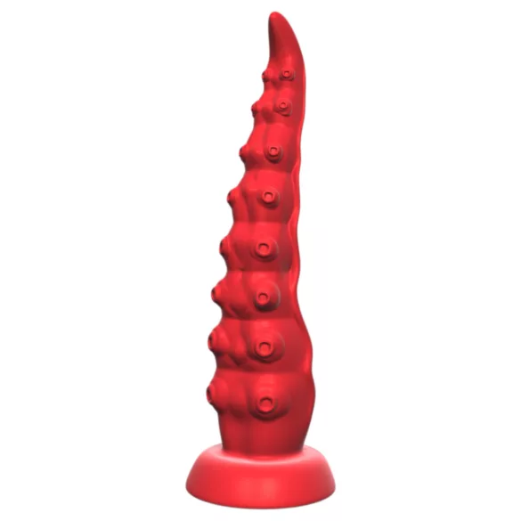 Monster Fuck - pievienojams vibrators ar piesūcekni un tālvadību, sarkans
