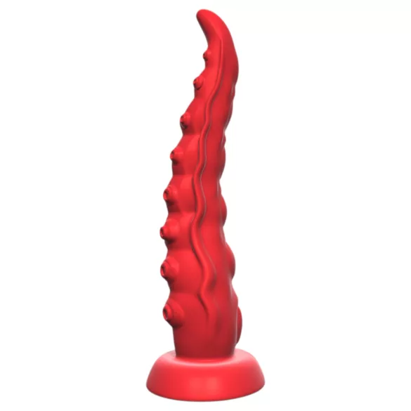 Monster Fuck - pievienojams vibrators ar piesūcekni un tālvadību, sarkans