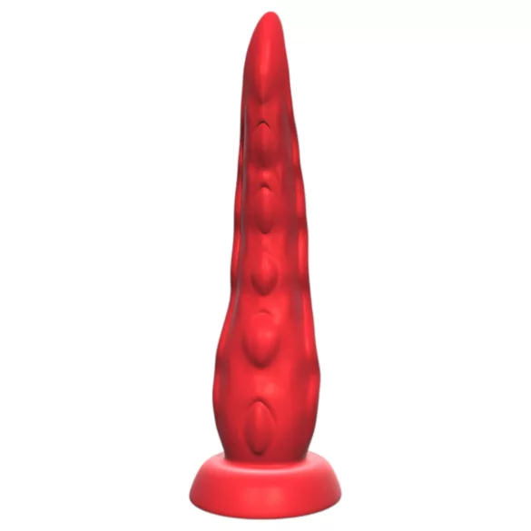 Monster Fuck - pievienojams vibrators ar piesūcekni un tālvadību, sarkans