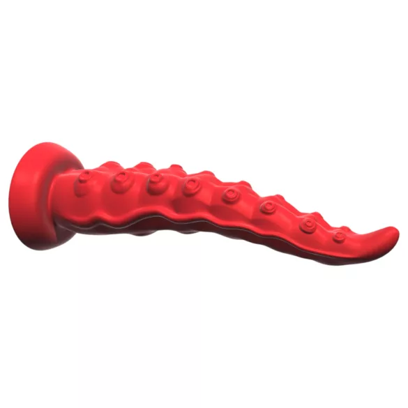Monster Fuck - pievienojams vibrators ar piesūcekni un tālvadību, sarkans