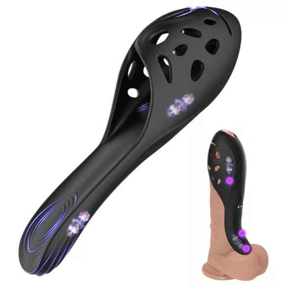 Biu-Biu - vīriešu vibrators dzimumloceklim melns