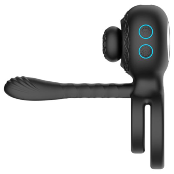 Biu-Biu - pāra vibrators un dzimumlocekļa gredzens melns