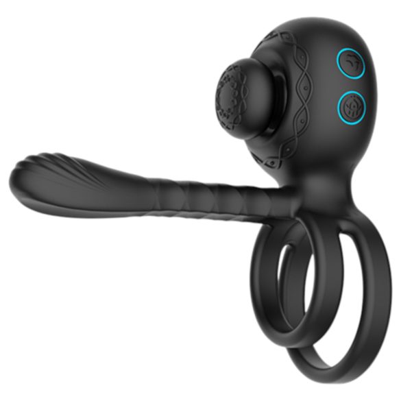 Biu-Biu - pāra vibrators un dzimumlocekļa gredzens melns