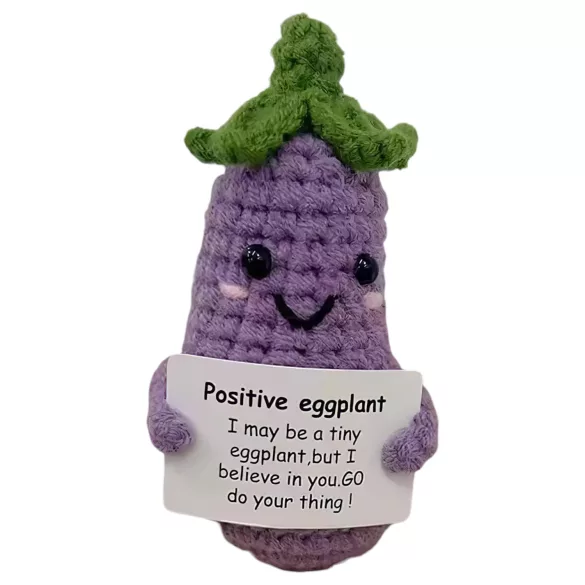 Pozitīvs baklažāns - adīts vibrators - violets