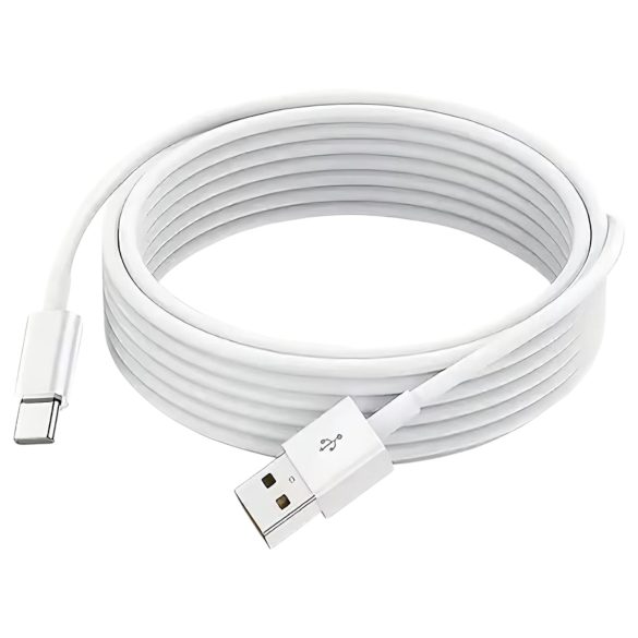 USB Type-C uzlādes kabelis balts