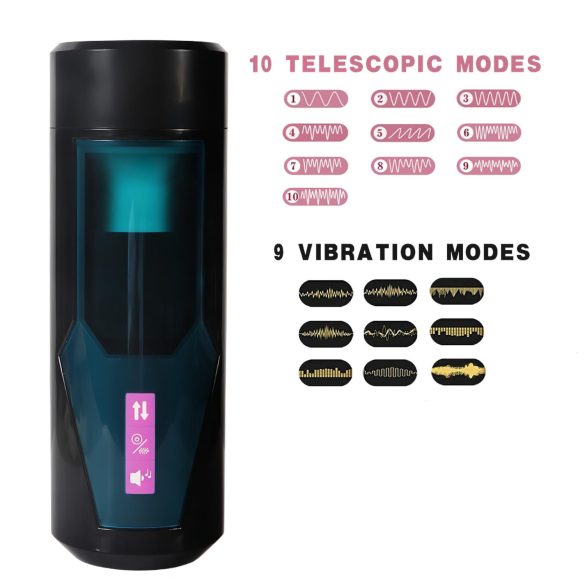 Lonely - vīriešu masturbators ar stimulatoru, melns