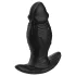 Kangvo - magnētisks piepūšams silikona dildo (melns)