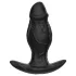 Kangvo - magnētisks piepūšams silikona dildo (melns)