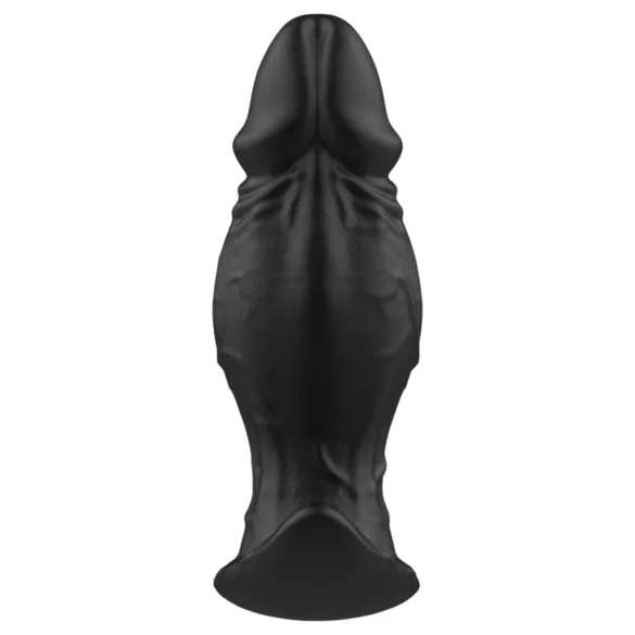 Kangvo - magnētisks piepūšams silikona dildo (melns)