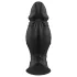 Kangvo - magnētisks piepūšams silikona dildo (melns)