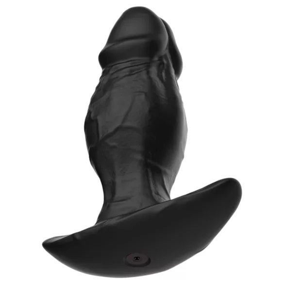 Kangvo - magnētisks piepūšams silikona dildo (melns)