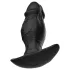 Kangvo - magnētisks piepūšams silikona dildo (melns)