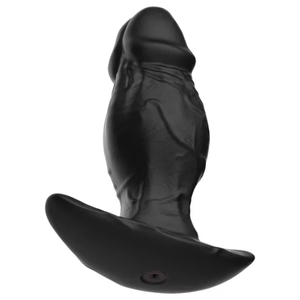 Kangvo - magnētisks piepūšams silikona dildo (melns)