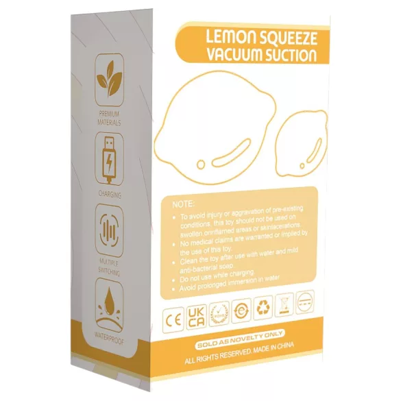 Lemon Squeeze - citronformas klitora sūcējs-vibrators (dzeltens)