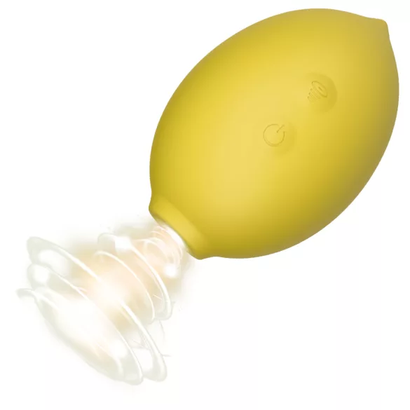 Lemon Squeeze - citronformas klitora sūcējs-vibrators (dzeltens)