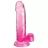 King Cock Clear 7 - dildo ar sēkliniekiem rozā