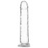 Addiction Crystal - piesūceknis dildo (caurspīdīgs) - 18cm