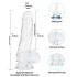 Addiction Crystal - piesūceknis dildo (caurspīdīgs) - 18cm