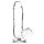 Addiction Crystal piesūcējs dildo ar oliņām (caurspīdīgs) - 15cm