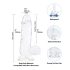 Addiction Crystal piesūcējs dildo ar oliņām (caurspīdīgs) - 15cm