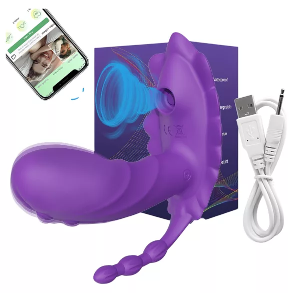AlvUp - valkājams ar lietotni vadāms uzklājams vibrators (violets)