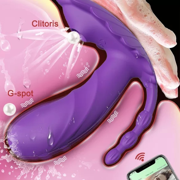 AlvUp - valkājams ar lietotni vadāms uzklājams vibrators (violets)