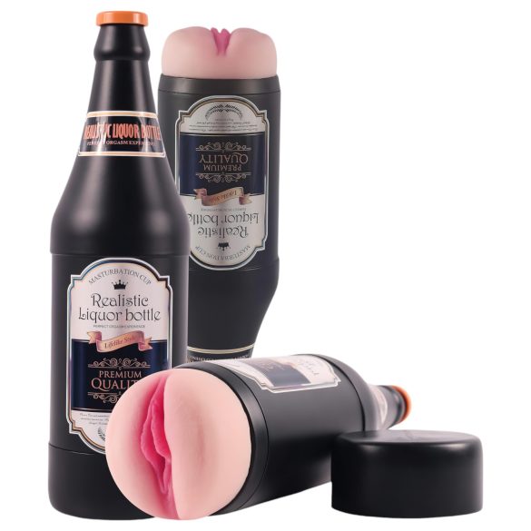 Vientuļā - dabīga mākslīgā vagīna alus pudelē (naturāli-melna)