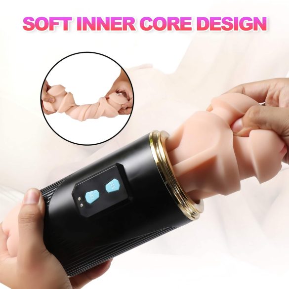 Lonely - mute un vagīnas masturbators (dabīgs-melns)