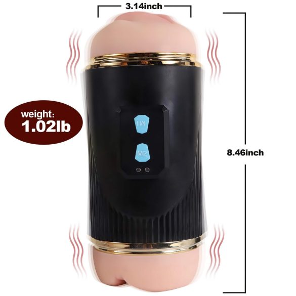 Lonely - mute un vagīnas masturbators (dabīgs-melns)