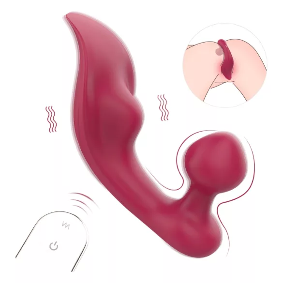 Sex HD Chomper - klitora un anālais vibrators sarkans