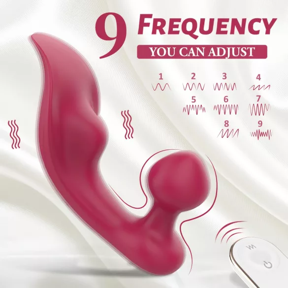 Sex HD Chomper - klitora un anālais vibrators sarkans