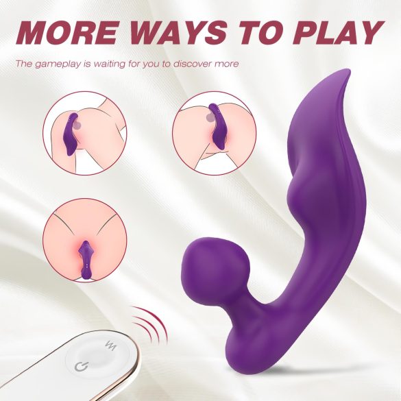 Sex HD Chomper - ūdensizturīgs klitora un anālā vibrators violets