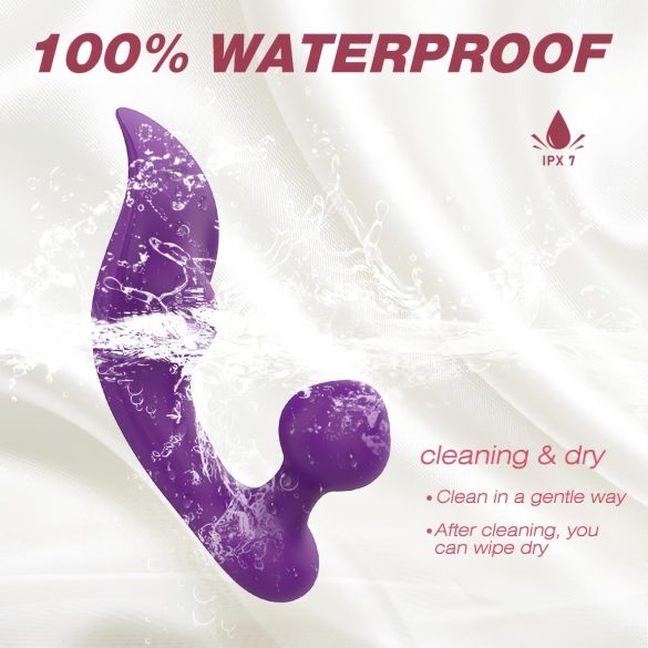 Sex HD Chomper - ūdensizturīgs klitora un anālā vibrators violets