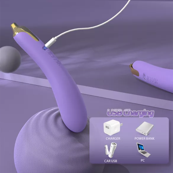 Sex HD - vibrators baklažāna formas violets