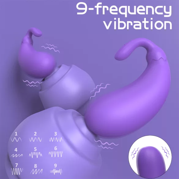 Sex HD - vibrējoša ola baklažāna forma violetā krāsā