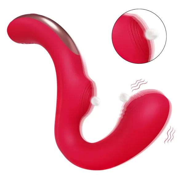 SEX HD Genie - G-punkta un klitora vibrators sarkans