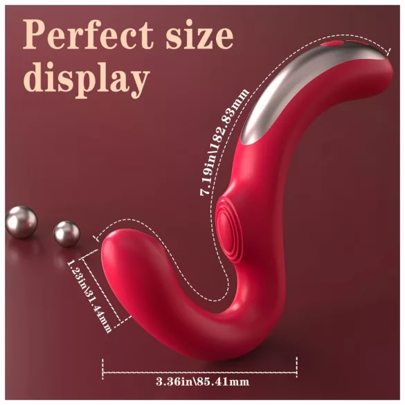 SEX HD Genie - G-punkta un klitora vibrators sarkans