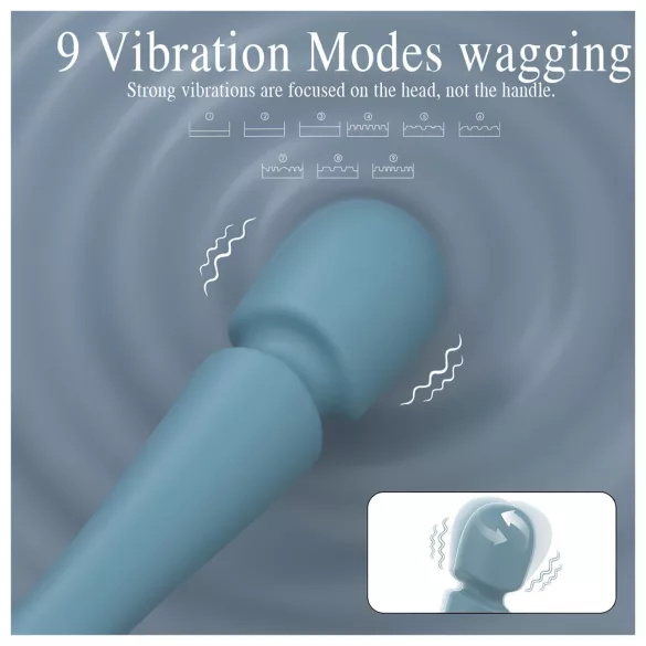 SEX HD Dancer - masāžas vibrators ar vibrāciju, tirkīza krāsa