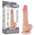 Lovetoy divslāņu dildo ar piesūcekni 19,5cm naturāls