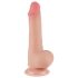 Lovetoy divslāņu dildo ar piesūcekni 19,5cm naturāls