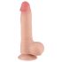 Lovetoy divslāņu dildo ar sēkliniekiem 20 cm naturālas krāsas