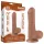 Lovetoy divslāņu dildo ar sēkliniekiem 18,3 cm naturāls
