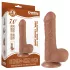 Lovetoy divslāņu dildo ar sēkliniekiem 18,3 cm naturāls