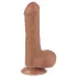 Lovetoy divslāņu dildo ar sēkliniekiem 18,3 cm naturāls