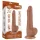 Lovetoy divslāņu dildo ar sēkliniekiem 19,5cm naturāls